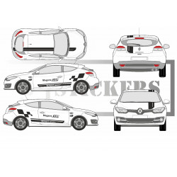 Renault Megane Cup - Kit Complet - Tuning Sticker Autocollant Graphic Decals