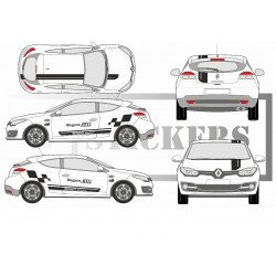 Renault Megane CUP kit deco lateral stripping sport Fun Stickers