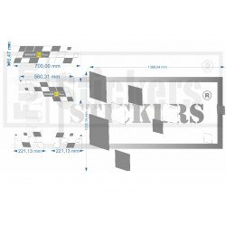 Kit stickers damier racing Renault Megane RS capot arriere Fun Stickers