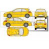 Kit stickers damier racing Renault Megane RS capot arriere Fun Stickers