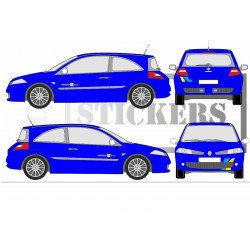 Renault Megane 2 F1 TEAM - Complete Kit - Tuning Sticker Sticker Graphic Decals