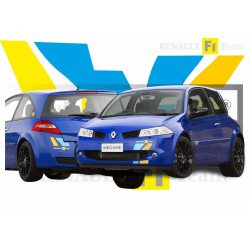Renault Megane 2 F1 TEAM - Complete Kit - Tuning Sticker Sticker Graphic Decals