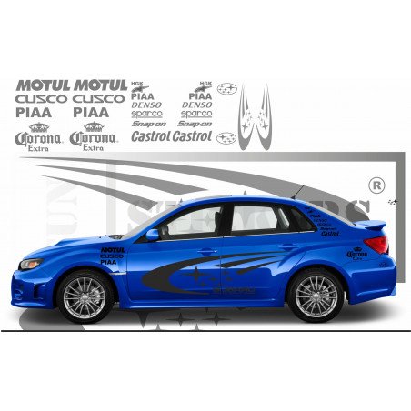 Subaru Impreza WRC kit complet autocollants stickers Fun Stickers