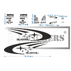 Subaru Impreza WRC kit complet autocollants stickers Fun Stickers