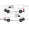 Signature autocollant pour VW Transporter : bandes latérales  - Tuning Sticker Graphic Decals