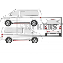VW Transporter : bandes latérales et hayon arrière - Tuning Sticker Graphic Decals