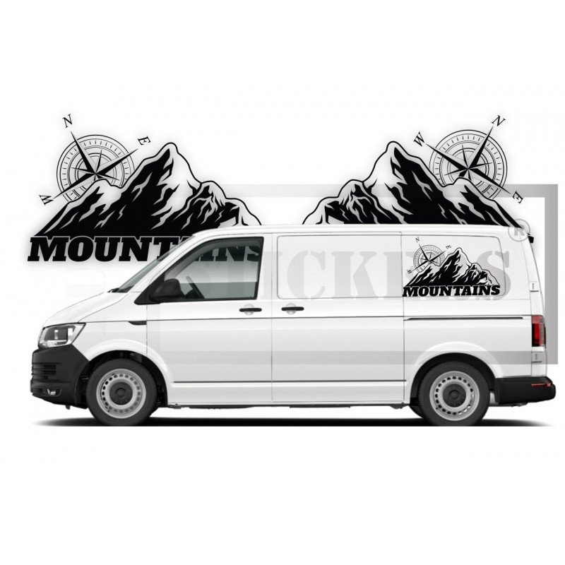VW Transporter kit Outdoor Montagne autocollant sticker Fun Stickers