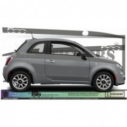 Fiat 500 - Kit Side Strips Logos 500 sticker stickers