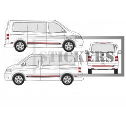 VW Transporter bandes laterales hayon arriere kit complet autocollant Fun Stickers