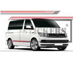 VW Transporter bandes laterales hayon arriere kit complet autocollant Fun Stickers