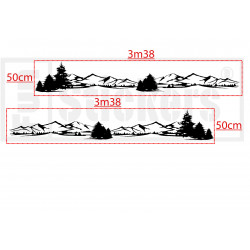 Kit autocollant Montagne nature pour van camper - Tuning Sticker Graphic Decals