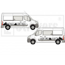 Kit autocollant Montagne nature pour van camper - Tuning Sticker Graphic Decals