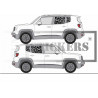 JEEP RENEGADE décoration fleurs vitrage  - Tuning Sticker Autocollant Graphic Decals