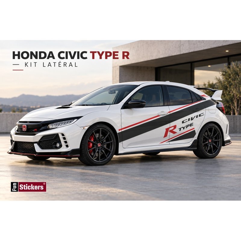 Honda Civic Type R kit complet autocollants decoratifs Fun Stickers