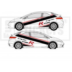 Honda Civic Type R kit complet autocollants decoratifs Fun Stickers