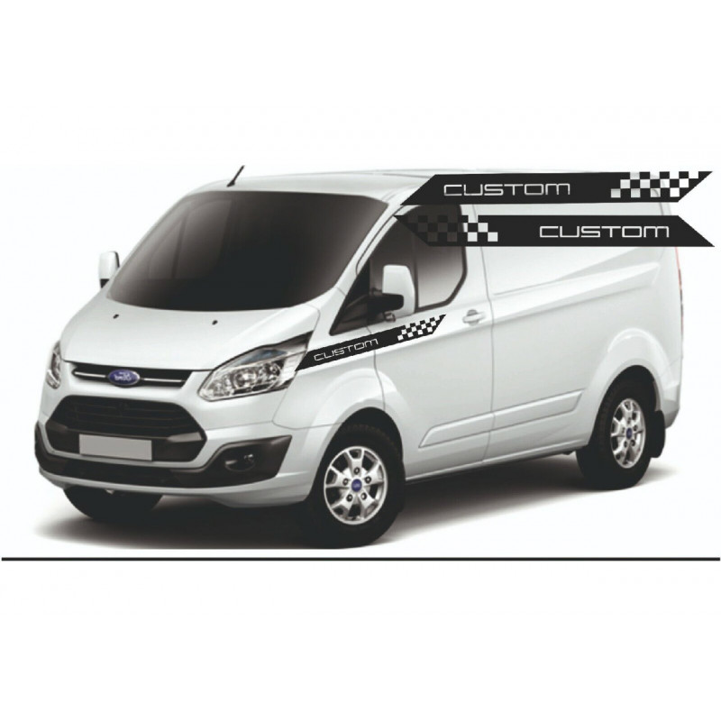 Ford Transit - bandes damier pour ailes - Tuning Sticker Autocollant Graphic Decals