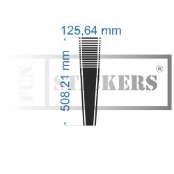 Fiat 500 Abarth Strips Down sticker sticker decoration crates