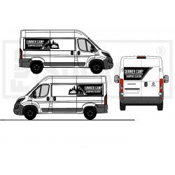 copy of Fiat ducato Camper adventure kit -  GRIS - Kit Complet - voiture Sticker Autocollant Graphic Decals
