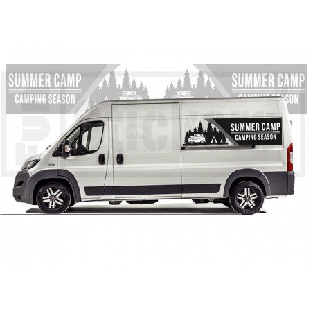 copy of Fiat ducato Camper adventure kit -  GRIS - Kit Complet - voiture Sticker Autocollant Graphic Decals