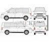 Volkswagen Transporter T4 T5 T6 Side Strips Logo Sticker
