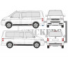 pour Volkswagen Transporter T4 T5 T6 Bandes latérales Moderne - Tuning Sticker Autocollant Graphic Decals
