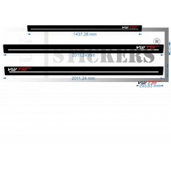 VW Transporter T4 T5 T6 bandes laterales modernes kit autocollant Fun Stickers