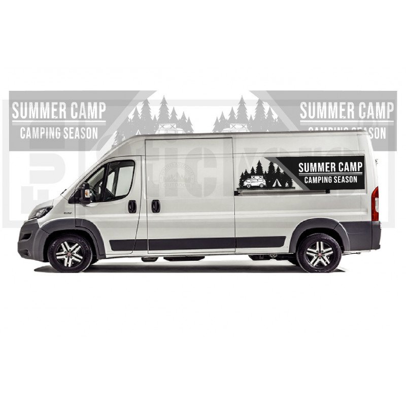 Fiat Ducato camping-car Adventure Summer Camping kit complet autocollant Fun Stickers