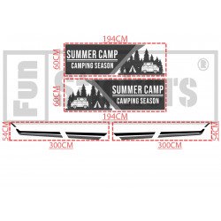 Fiat Ducato camping-car kit Adventure Summer Camping complet Fun Stickers