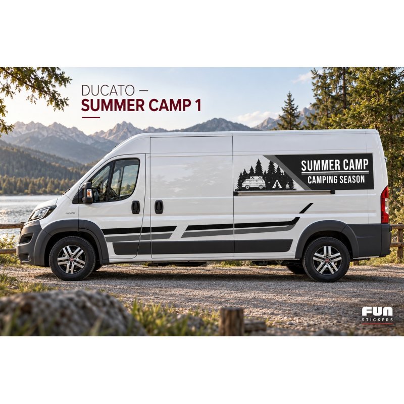 Fiat Ducato camping-car kit Adventure Summer Camping complet Fun Stickers