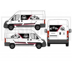 copy of Fiat ducato Camper adventure kit -  GRIS - Kit Complet - voiture Sticker Autocollant Graphic Decals