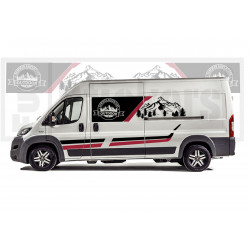 Fiat ducato Camper Adventure montagne kit - Kit Complet - voiture Sticker Autocollant Graphique