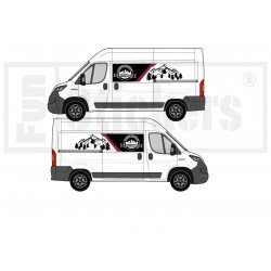 copy of Fiat ducato Camper adventure kit -  GRIS - Kit Complet - voiture Sticker Autocollant Graphic Decals