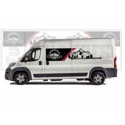 copy of Fiat ducato Camper adventure kit -  GRIS - Kit Complet - voiture Sticker Autocollant Graphic Decals