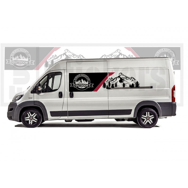 Fiat Ducato camping-car Adventure Montagne kit complet autocollant Fun Stickers
