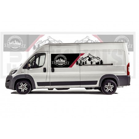 Fiat Ducato camping-car Adventure Montagne kit complet autocollant Fun Stickers