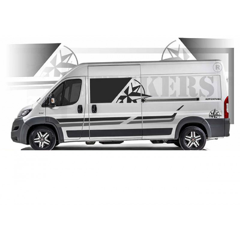 Fiat ducato Camper adventure kit - Kit Complet - voiture Sticker Autocollant Graphic Decals