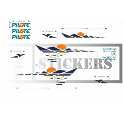 Camping-Car Pilote Pacific 62 kit decoration autocollant bandes logos Fun Stickers