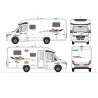 Camping Car Pilote Galaxy 44 autocollants - Caravanning Sticker Autocollant Graphic Decals