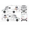 Camping-car Pilote Galaxy kit 44 autocollants complet Fun Stickers