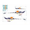 Camping-car Pilote Galaxy kit 44 autocollants complet Fun Stickers