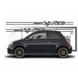 Fiat Abarth 595 Pista bandes bas de caisse noir kit Fun Stickers