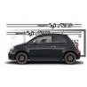 FIAT ABARTH 595 PISTA bas de caisse - NOIR - Kit Complet - Tuning Sticker Autocollant Graphic Decals