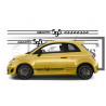 FIAT ABARTH 595 ESSEESSE bas de caisse abarth - NOIR - Kit Complet - Tuning Sticker Autocollant Graphic Decals