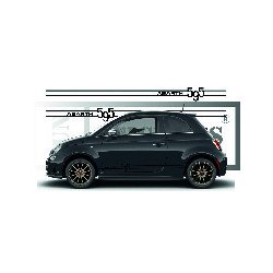 Fiat 500 bandes laterales 595 noir kit complet autocollant sticker Fun Stickers