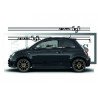 Fiat 500 bandes laterales 595 noir kit complet autocollant sticker Fun Stickers