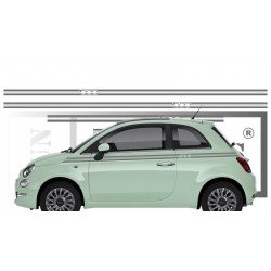 Fiat 500 bandes integrales kit complet autocollant decoration Fun Stickers