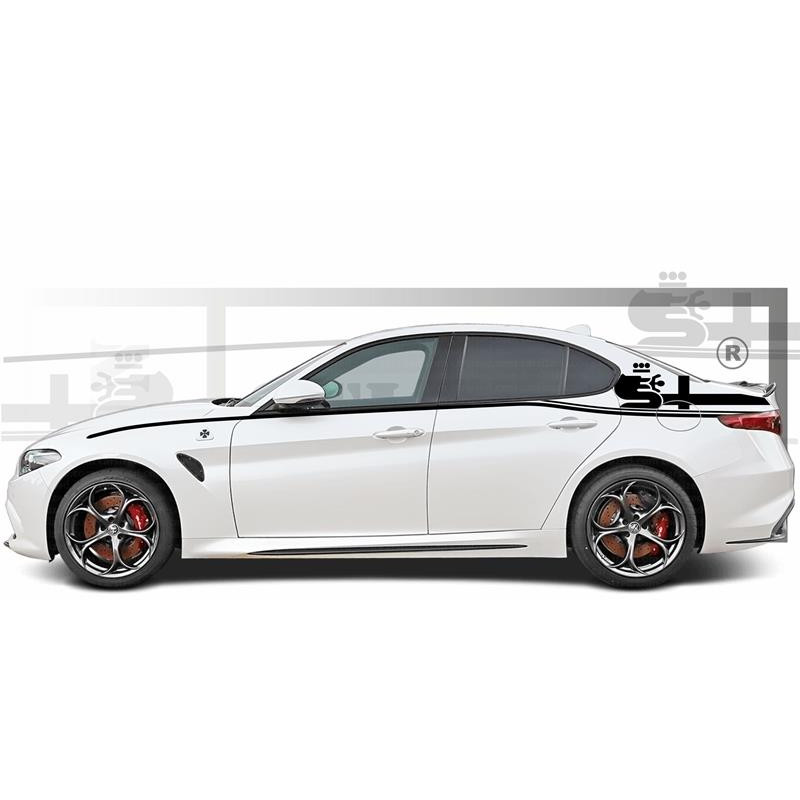 Alfa Romeo Bandes latérales intégrale - - Kit Complet - voiture Sticker  Autocollant Graphic Decals