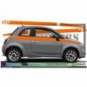 Fiat 500  - kit Bandes latérales  Damier   - Tuning Sticker Autocollant Graphic Decals