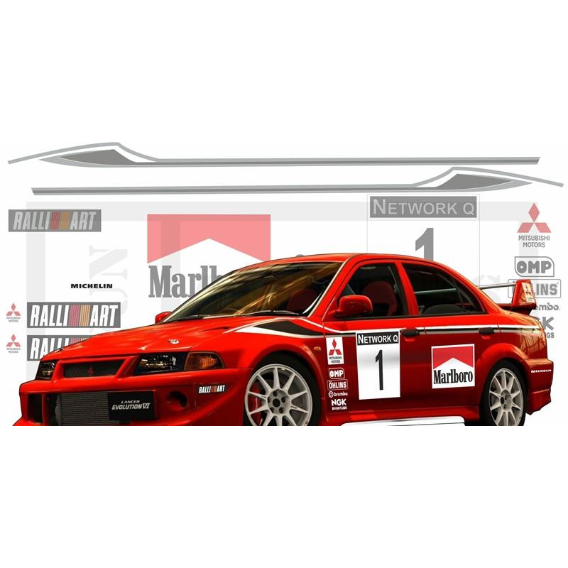 Mistubishi lancer Evo anniversaire edition rallye kit Sticker Autocollant Graphic Decals