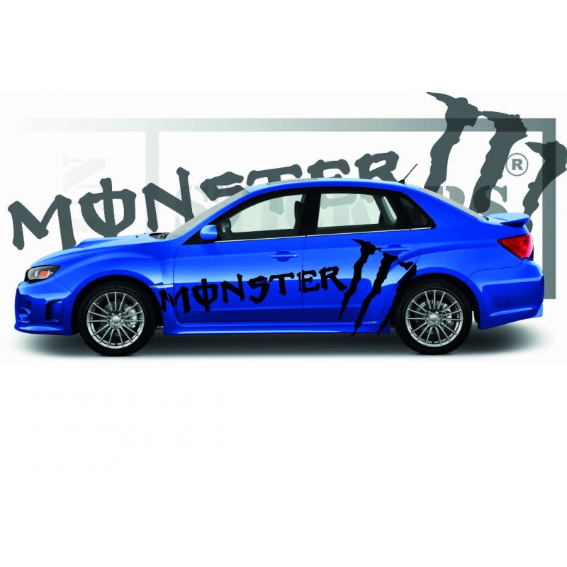 Subaru Impreza WRC Rally Monster Energy sponsoring autocollants stickers Fun Stickers